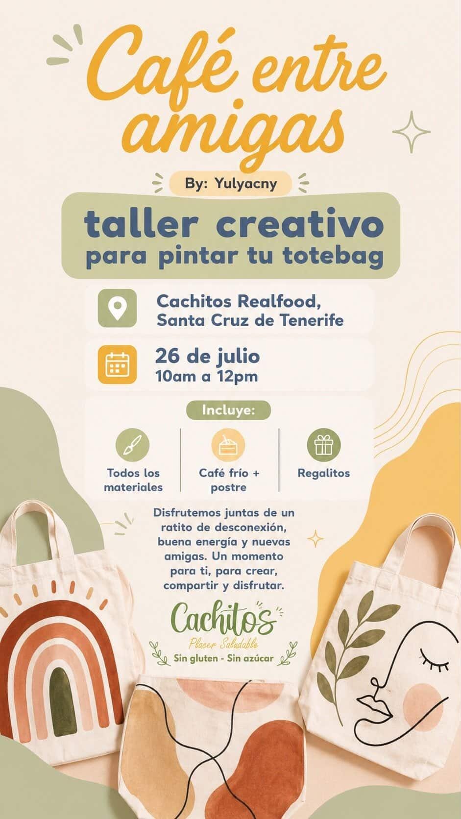 Cartel del Café entre amigas, celebrado el domingo 26 de julio