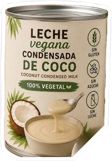 Leche condensada de coco, a la venta en Cachitos