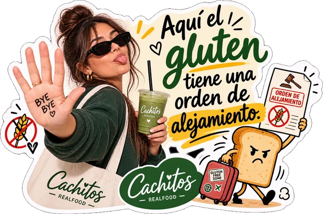 «El gluten, orden de alejamiento» de Cachitos, a la venta en Cachitos